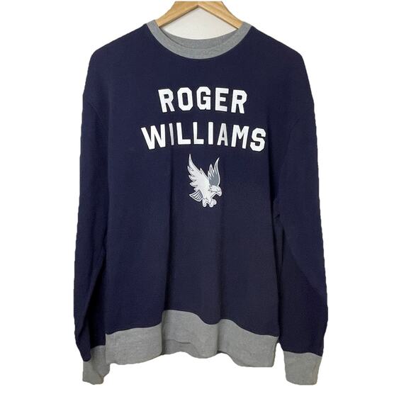 Under Armour Blue/Gray Border Roger Williams Long Sleeve Heavy Cotton Shirt XL - Picture 1 of 13